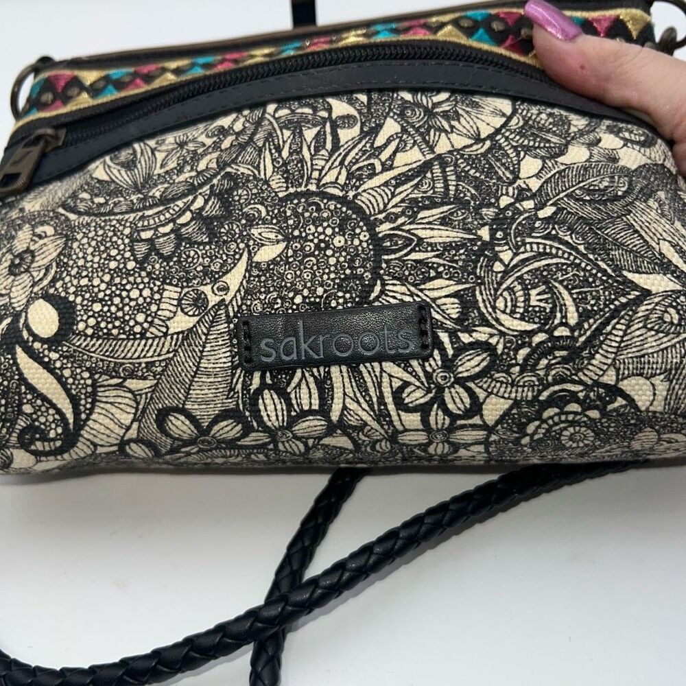 Sakroots Boho Multi Print Braided Removable Cross… - image 5